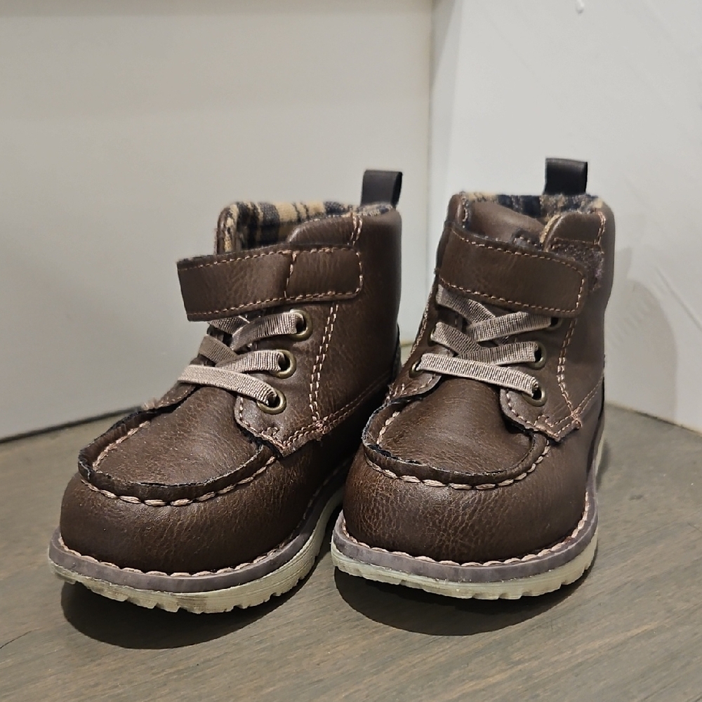 Brown Leather Crevo Toddler Boots